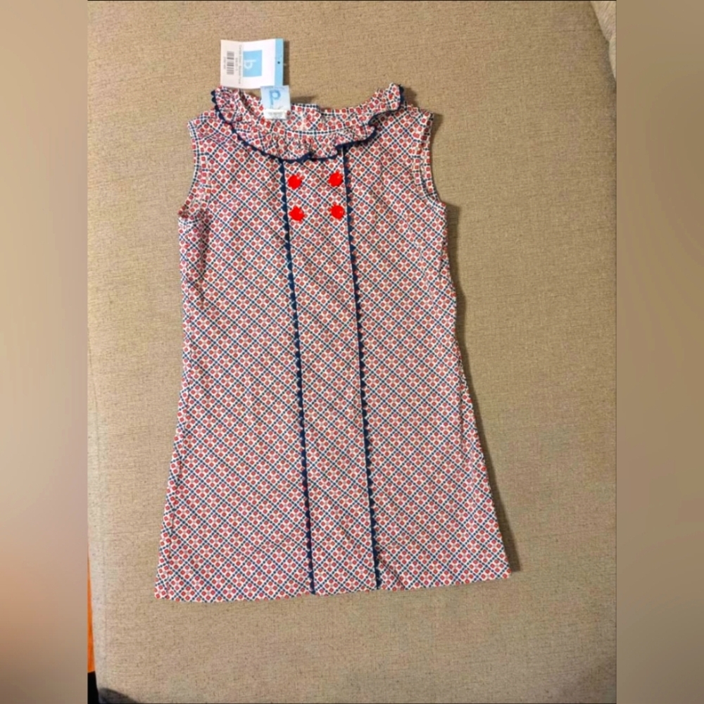 Charming Kids Dress with Red Accents